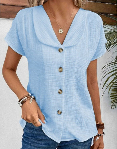 Zara™ | Top with Collar And buttons