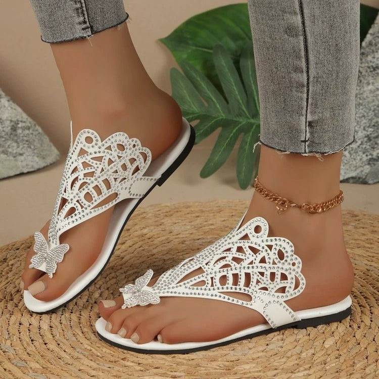 Aubrey™ | Stylish Leather Sandal With Butterfly Cover
