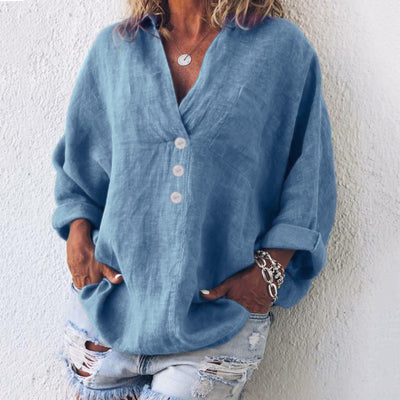 Billie™ | Elegant Cotton and Linen Sweater
