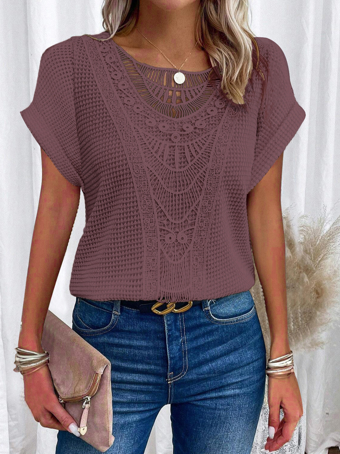 Parisse™ | Crochet-Detail Summer Blouse