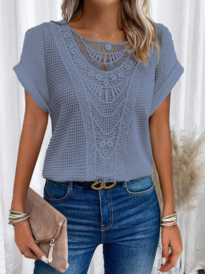 Parisse™ | Crochet-Detail Summer Blouse