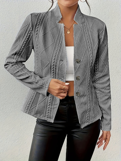 Ivaryne™ | Textured White Blazer