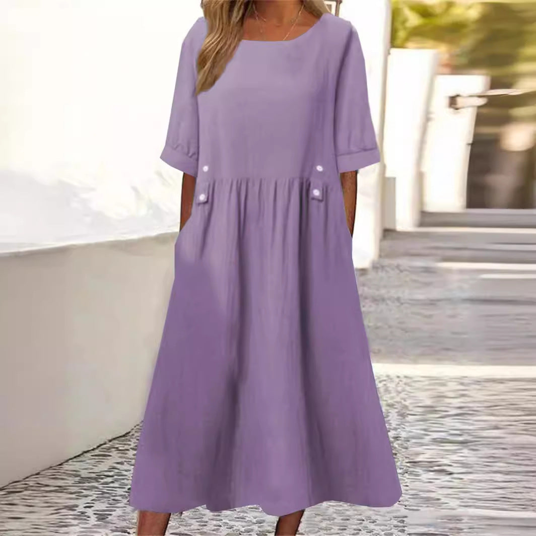 Irmène™ | Effortless Buttoned Summer Dress