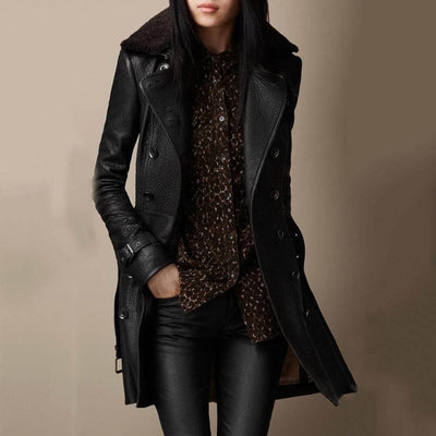 Janick™ | Luxurious Leather Trench Coat