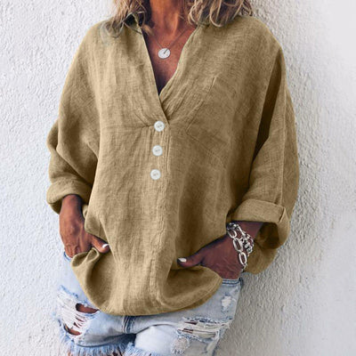 Billie™ | Elegant Cotton and Linen Sweater