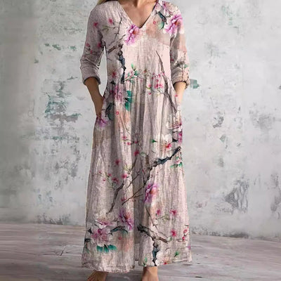 Florencia™ | Vintage Floral Maxi Dress