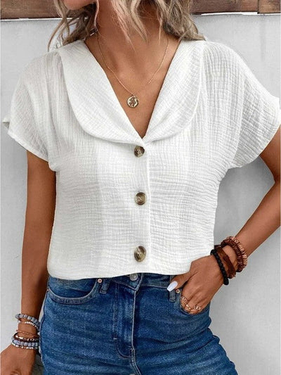 Zara™ | Top with Collar And buttons