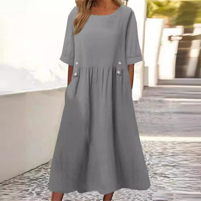 Irmène™ | Effortless Buttoned Summer Dress