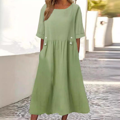 Irmène™ | Effortless Buttoned Summer Dress