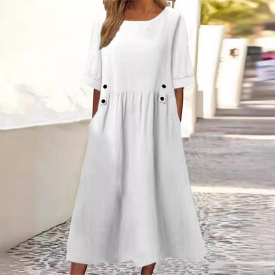 Irmène™ | Effortless Buttoned Summer Dress