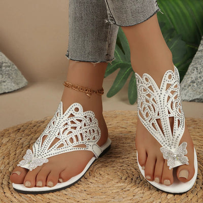 Aubrey™ | Stylish Leather Sandal With Butterfly Cover
