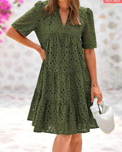 Kamila™ | Chic Lace Ruffle Summer Dress