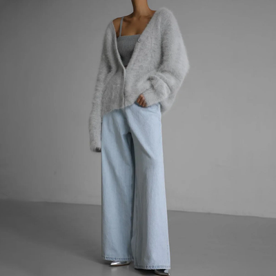 Lunara™ | Plush Mohair-Blend Cardigan