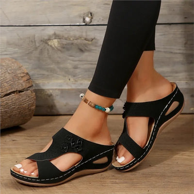 Malia™ | Floral Cutout Orthopedic Sandals