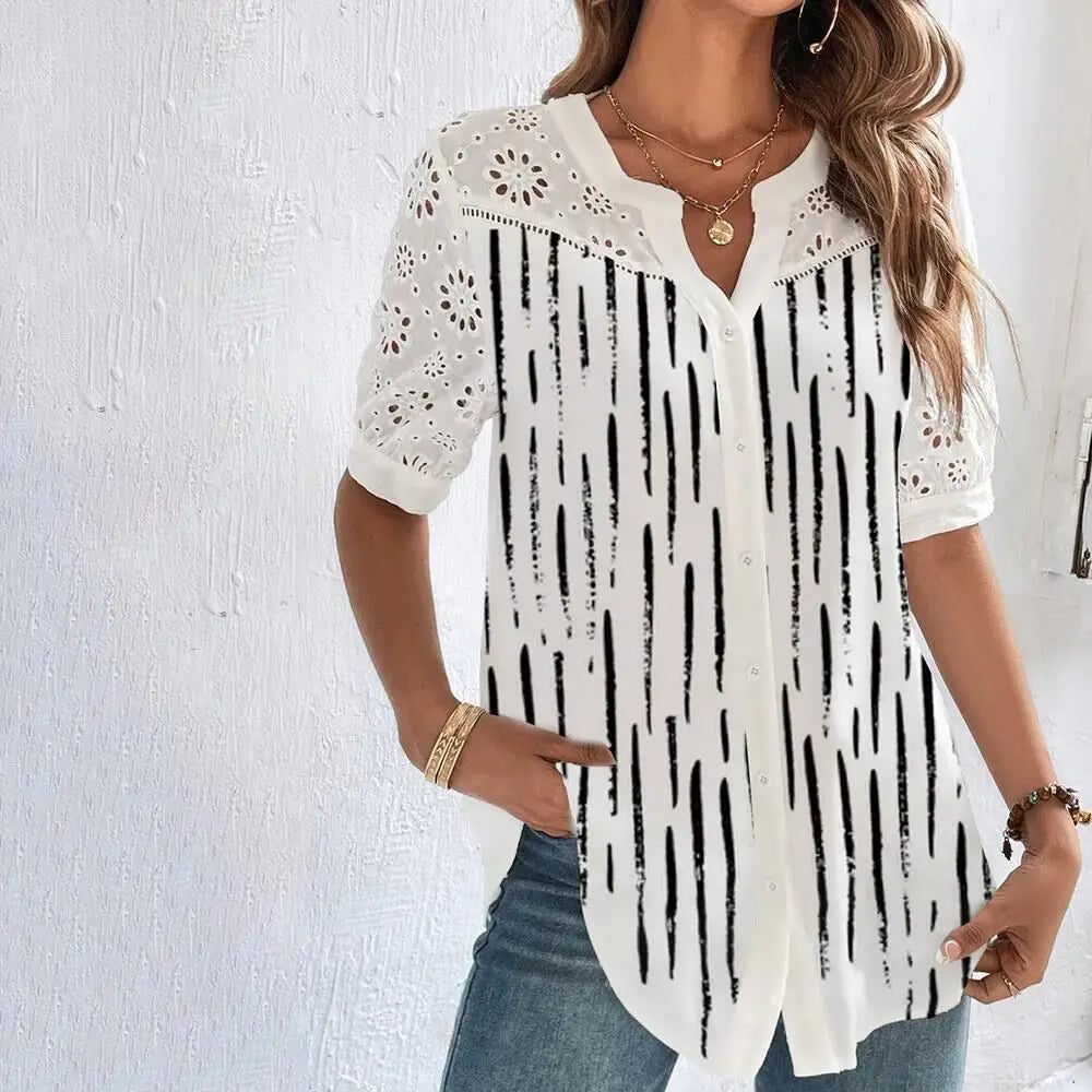 Allison™ | Effortless Chic Short Sleeve Blouse