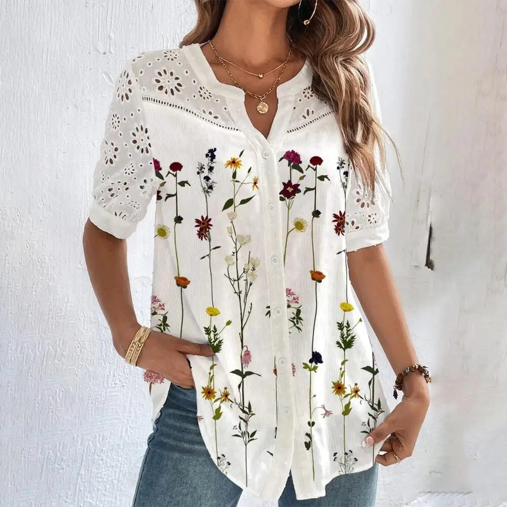 Allison™ | Effortless Chic Short Sleeve Blouse