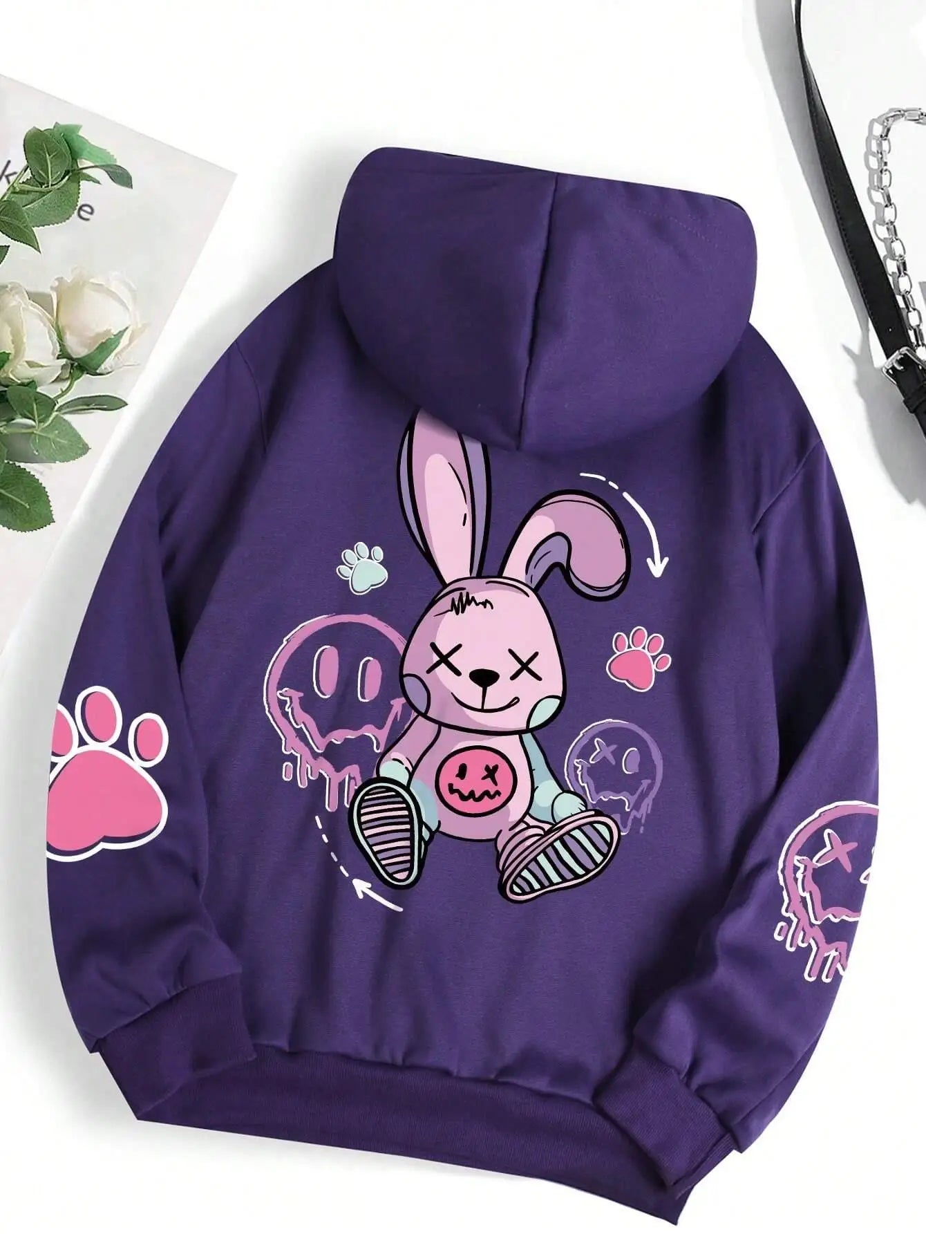 Zoe™ | Kawaii Rebel Bunny Hoodie