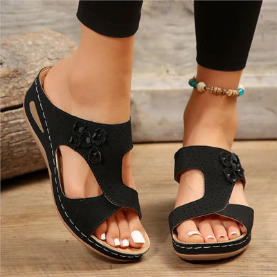 Malia™ | Floral Cutout Orthopedic Sandals