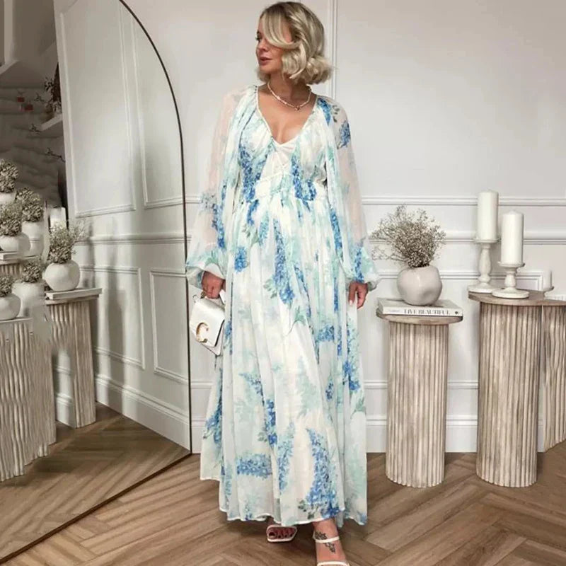 Melaya™ | Blue Ocean Maxi Dress