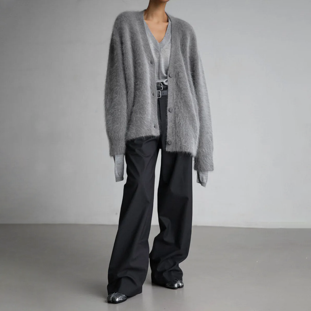 Lunara™ | Plush Mohair-Blend Cardigan
