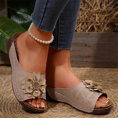 Flora™ | Orthopedic Flower Wedge Sandals