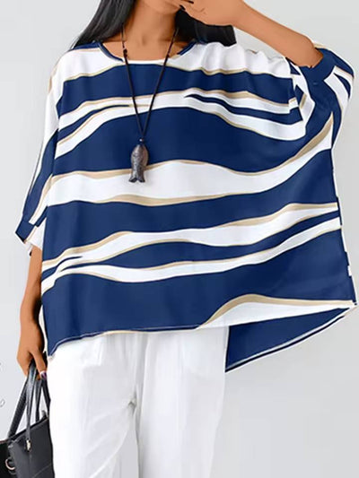 Jacinthe™ | Modern Striped Oversized Blouse