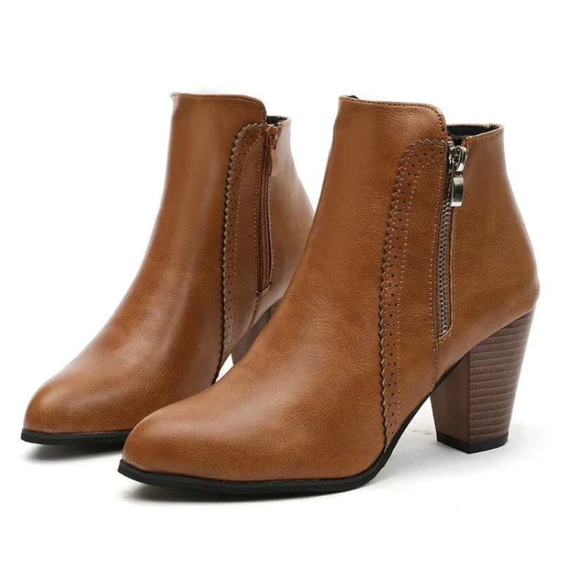 Elsa™ | Vintage Leather Ankle Boots