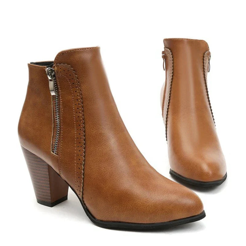 Elsa™ | Vintage Leather Ankle Boots