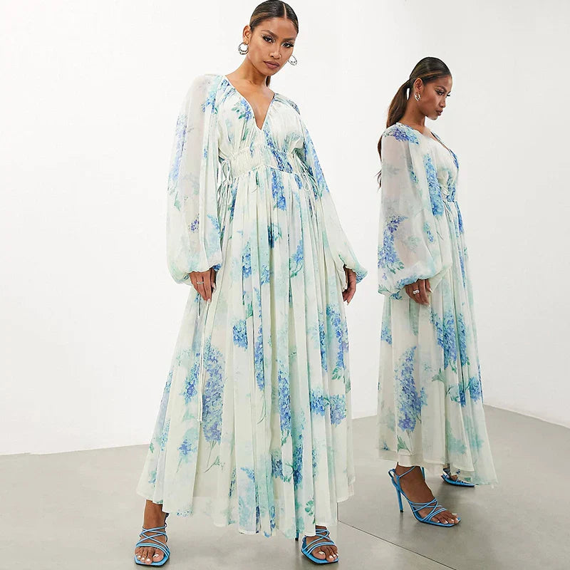 Melaya™ | Blue Ocean Maxi Dress