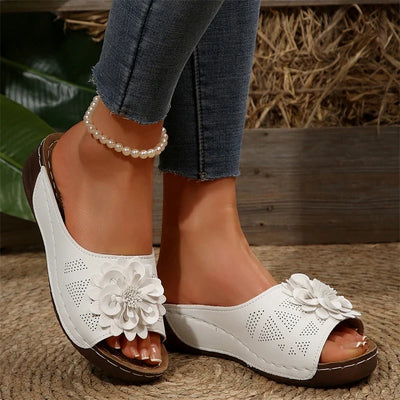 Flora™ | Orthopedic Flower Wedge Sandals