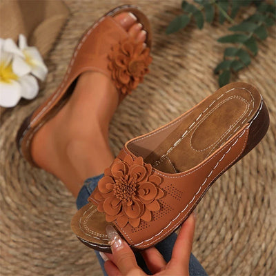 Flora™ | Orthopedic Flower Wedge Sandals