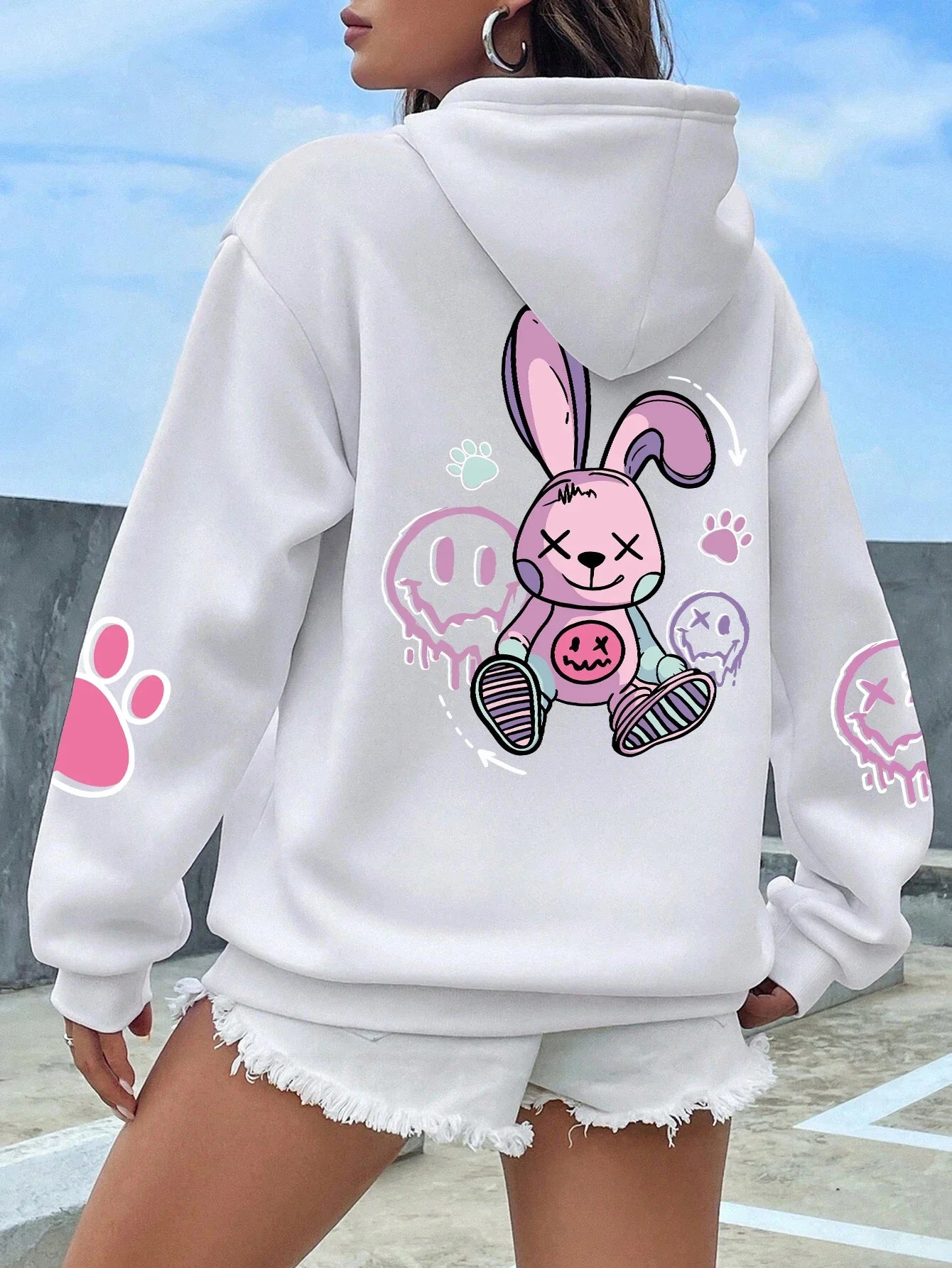 Zoe™ | Kawaii Rebel Bunny Hoodie