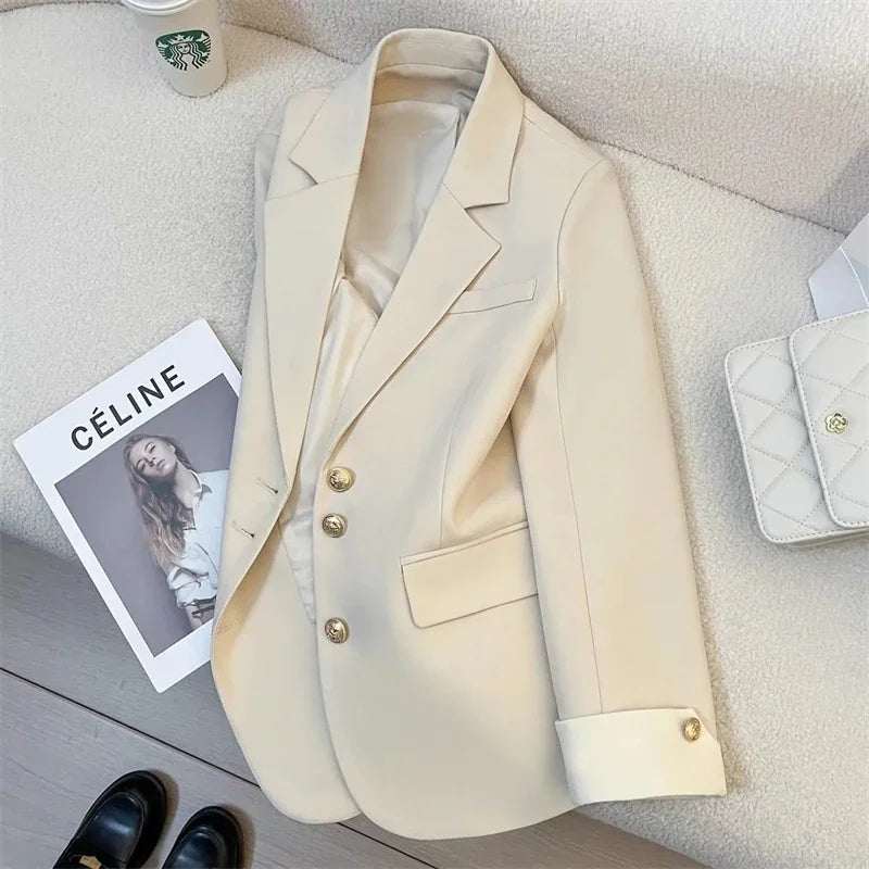Reina™ | Gold-Button Signature Blazer