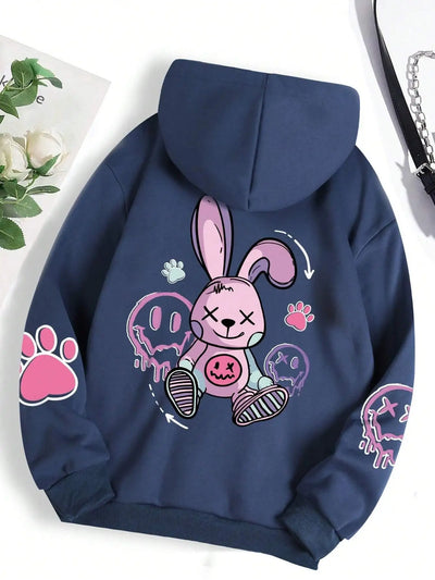 Zoe™ | Kawaii Rebel Bunny Hoodie