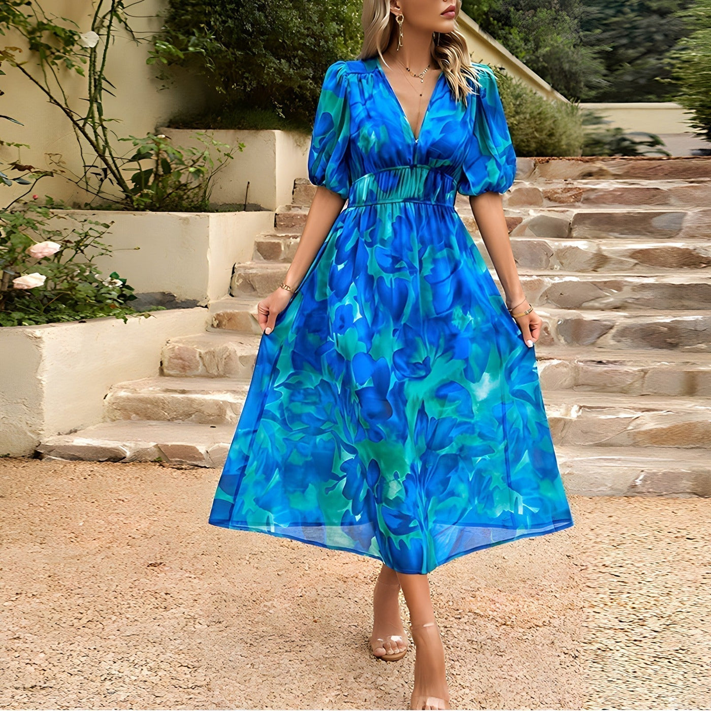 Rose™ | Floral Print Maxi Dress