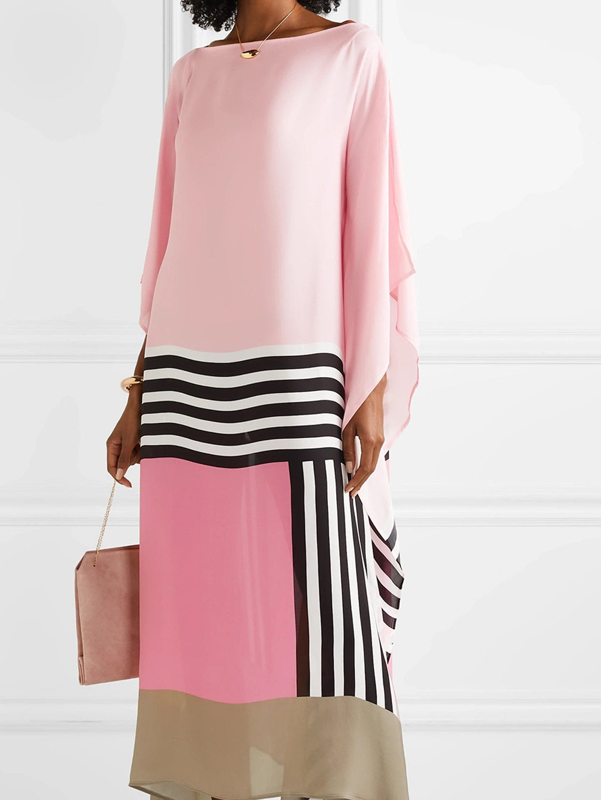 Karly™ | Striped Print Patchwork Dress
