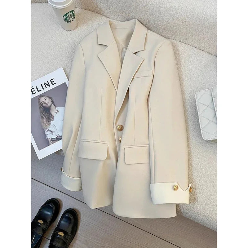Reina™ | Gold-Button Signature Blazer