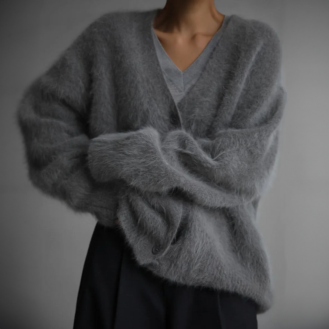 Lunara™ | Plush Mohair-Blend Cardigan
