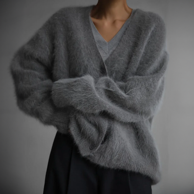 Lunara™ | Plush Mohair-Blend Cardigan