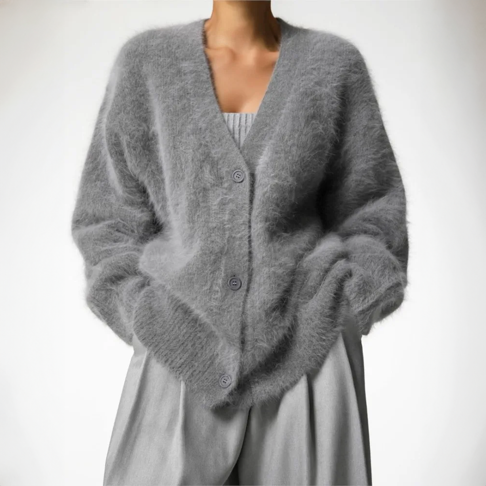 Lunara™ | Plush Mohair-Blend Cardigan
