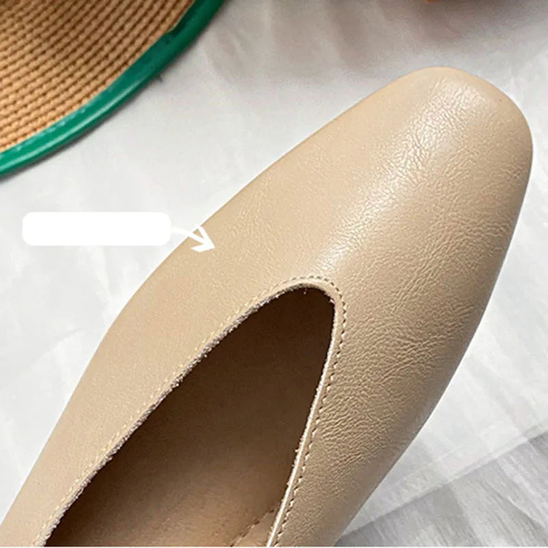 Elise™ | Square-Toe Low Heeled Flats