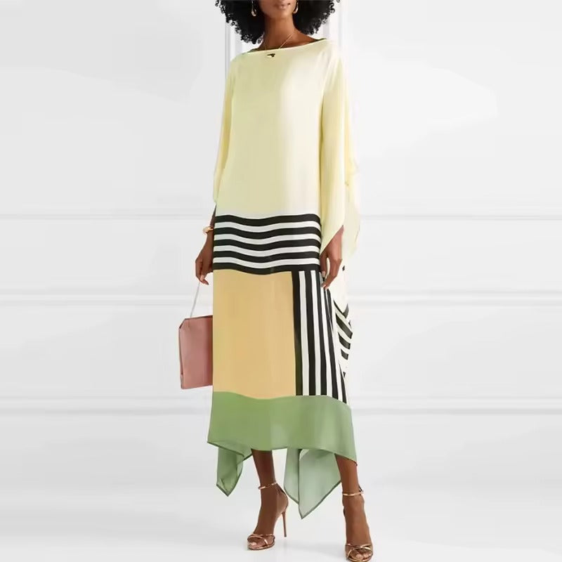Karly™ | Striped Print Patchwork Dress