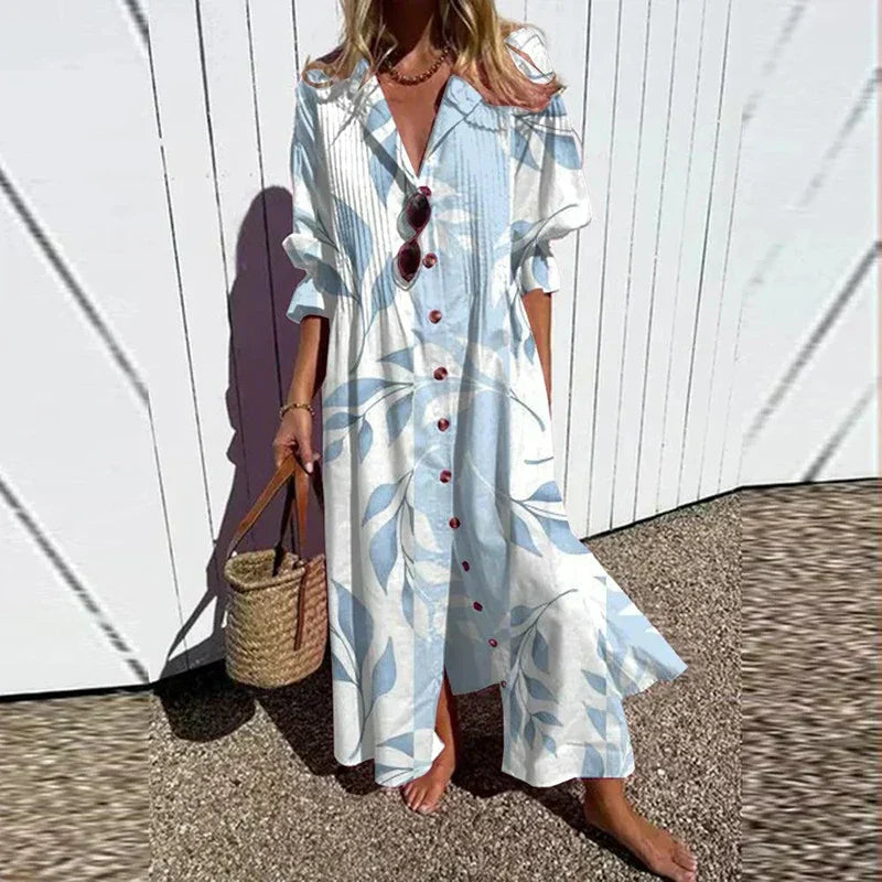 Sloane™ | Coastal Breeze Shirt Dress
