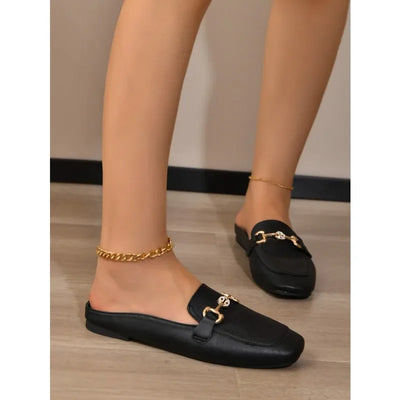 Celeste™ | Gold-Buckle Loafers