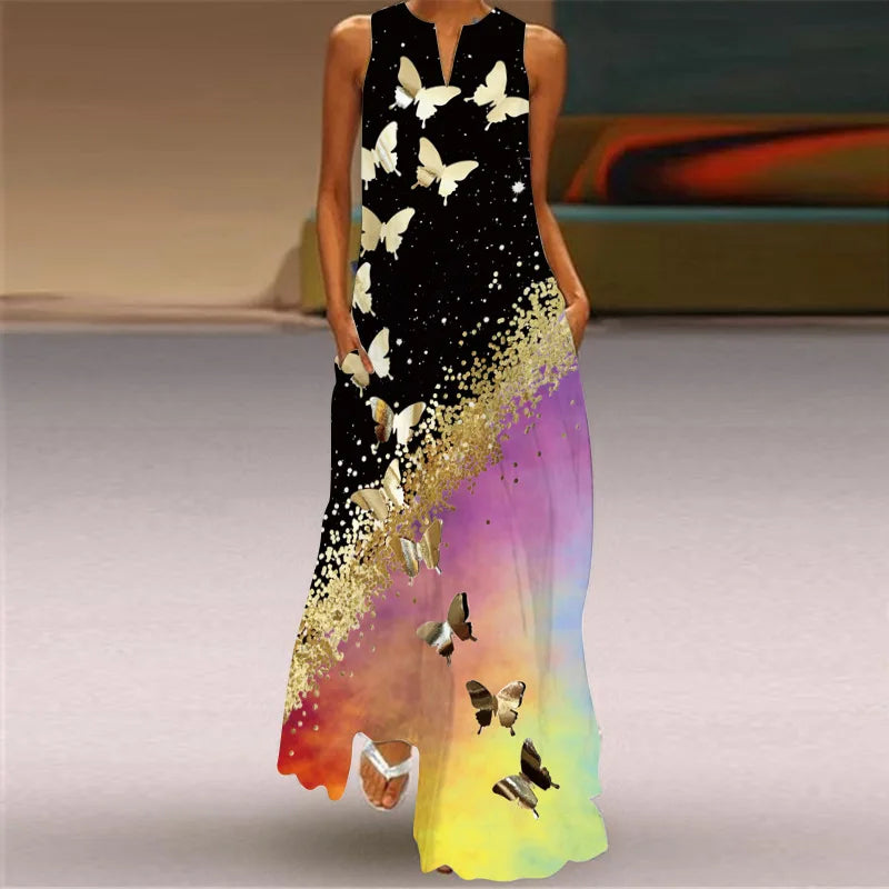 Vélya™ | Butterfly Bloom A-Line Dress
