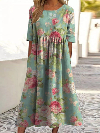 Maria™ | Embroidered Relaxed Midi Dress