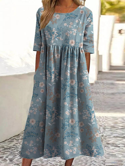 Maria™ | Embroidered Relaxed Midi Dress
