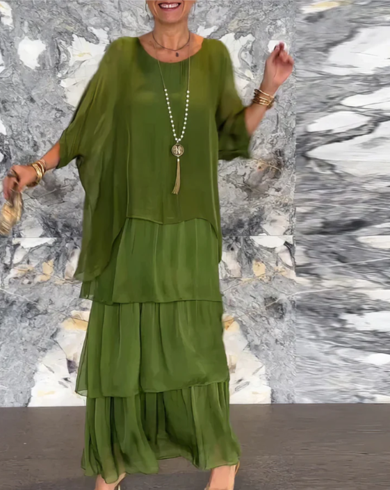 Clarisse™ | Elegant Tummy Covering Maxi Dress