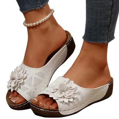 Flora™ | Orthopedic Flower Wedge Sandals