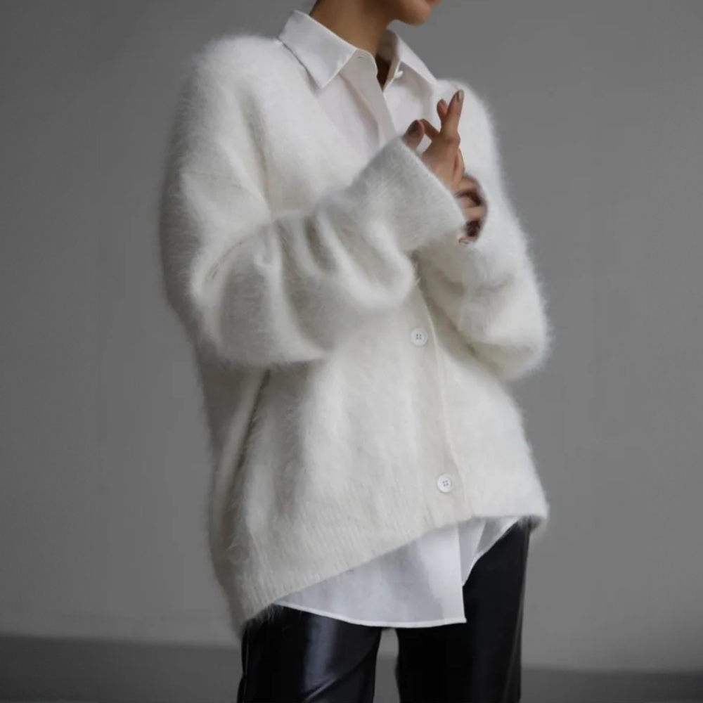 Lunara™ | Plush Mohair-Blend Cardigan